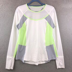 LLululemon Trail Bound Long Sleeve White / Clear Mint Size 10